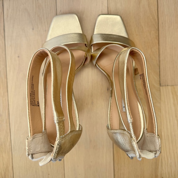 Charles David Women's Vanguard Strappy High-Heel Sandals Gold 8 - Picture 6 of 15